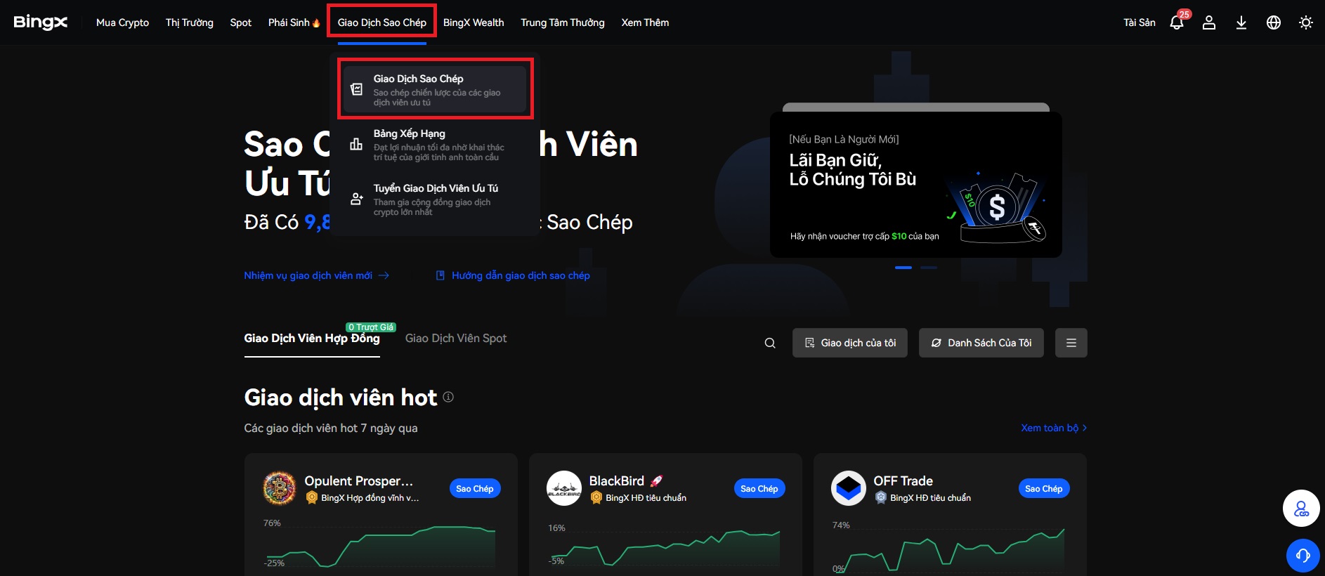 Giao dịch sao chép (Copy Trading)